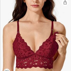 MOMANDA Women's Lace Nursing Bra Wirefree Padded Maternity Bralette